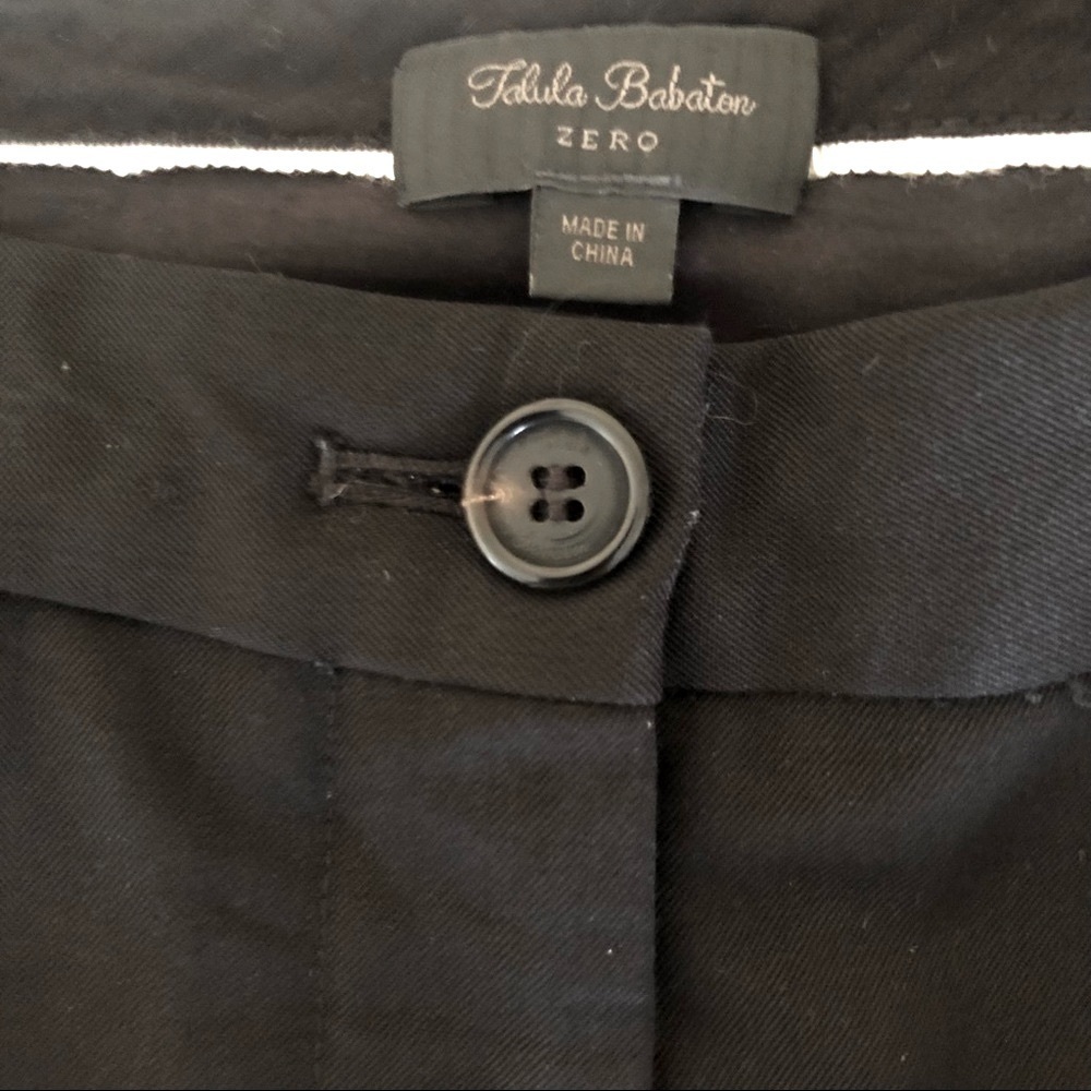 Aritzia Babaton Wool Blend Size 0 Black Cropped Work Pants High Waisted